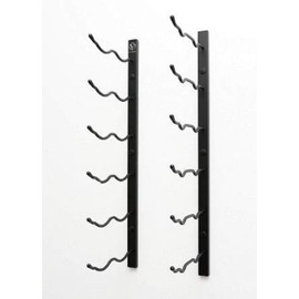 VintageView W Series Wine Rack 2 - Double Depth, Metal Wall Mounted Wine Rack - Modern, Easy Access Wine Storage - Space Saving Wine Rack with 12 Bottle Storage Capacity (Matte Black)