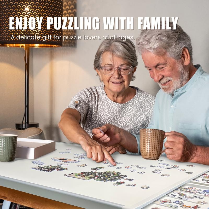 PITAPITA 1000pc Rotating Puzzle Board with Drawers and Cover, 1500