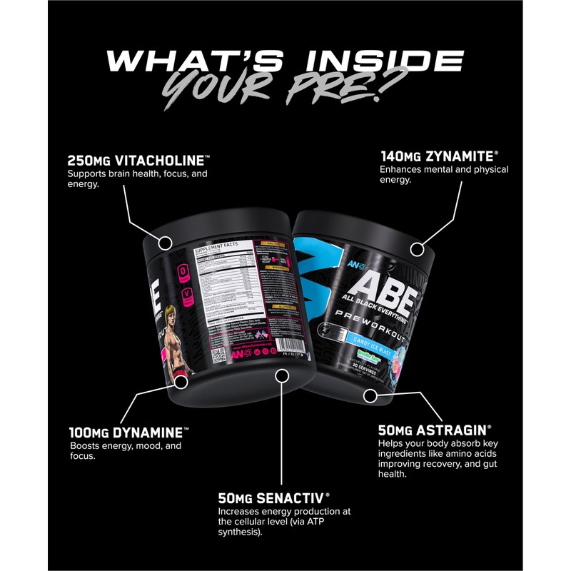 All Black Everything Pre-Workout Powder | Preworkout Energy Drink Mix