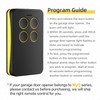 Refoss Garage Door Remote Control, Yellow Learn Button Compatible with