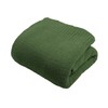 JOOJA Dark Green Blanket Warm Queen Size Fuzzy Knitted Blanket,