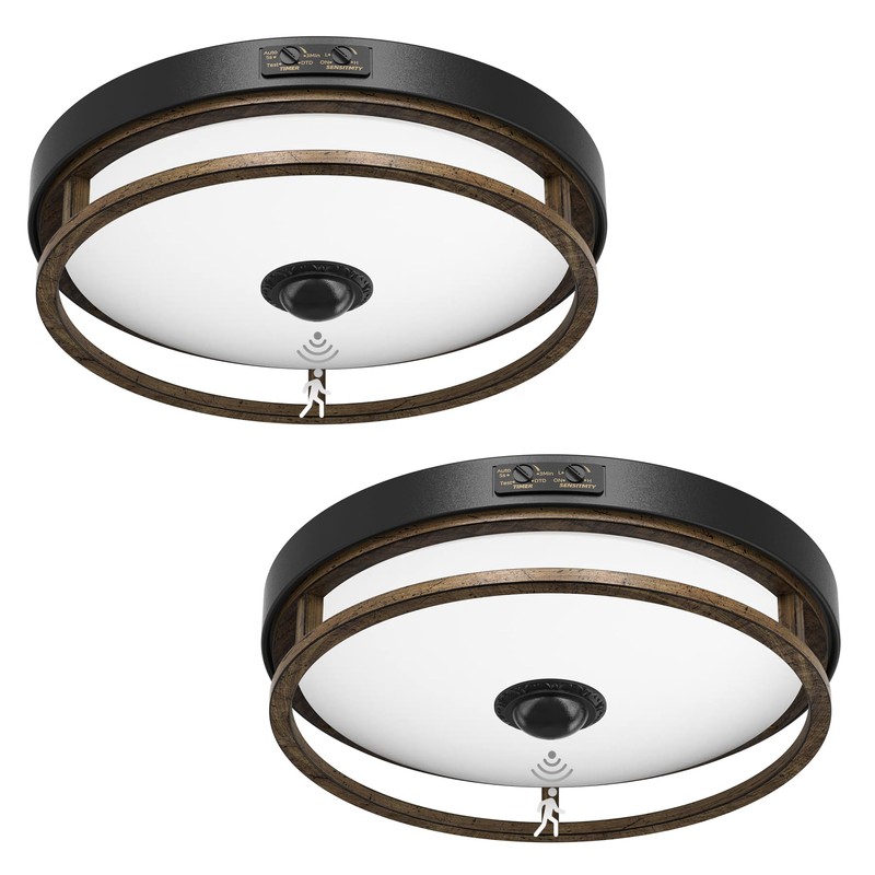 OYKYOHEI Motion Sensor Outdoor Ceiling Light, 2 Pack Outdoor Flush