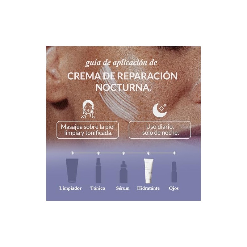 Crema Noche Retinol Centella Asiática Ginseng Antimanchas Reafirmante Arrugas Líneas