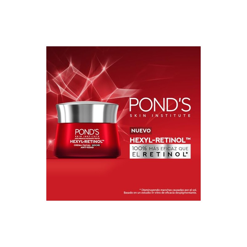 POND'S Crema Facial Antiedad Noche Age Miracle Ultimate Youth, 50g