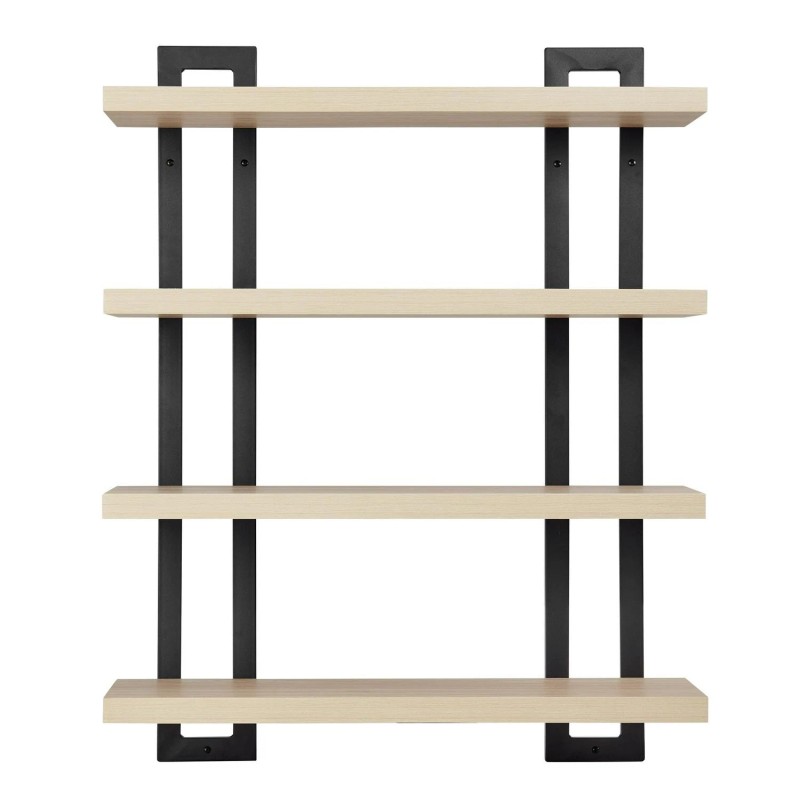 Unbranded Danya B. 4-Tier Floating Bracket Wall Shelf - Walnut