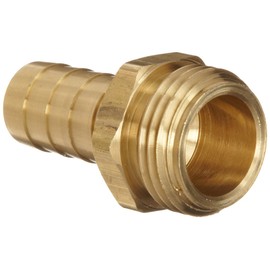 Dixon BCM75 Brass Hose Fitting, Machined Coupling, 5/8" GHT Male x 5/8" Hose ID Barbed
