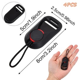 Focenat 4 Pack Camera Strap Quick Release Buckles, Camera Neck Shoulder Strap Quick Release Loops Clips, Camera Strap Rapid Connectors, Universal Connection Buckle Adapter (Black)