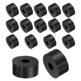 QUARKZMAN Pack of 16 Rubber Washers Rubber Spacer 20 mm Outer Diameter 6 mm Inner Diameter 10 mm Height Round Antivibration Spacer Rubber Bushings Grommets Thick Rubber Washers for Car Accessories