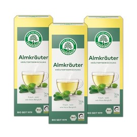 LEBENSBAUM 3 x Alpine Herbal Tea Blend, Organic Herbal Tea Mix Set, Set of 3 Mountain Herb Tea Bags, Organic Tea 3 x 20 Tea Bags x 1.5 g