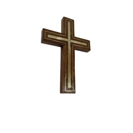 IBLAY Wall Mounted Wall Hanging Wooden Christ Cross Crucifix Catholic Rosewood Crucifix for Home, Church and Chapel Decoration (Style-5) (6 * 4)