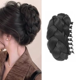 HAPVITAL Bun Wig, Kimono Dress, Chignon, Part, Natural Wig, Hair Ornament, Perfect Hairstyle, Volume Up, Easy, Stylish, Popular, Women's Point Wig (Black)