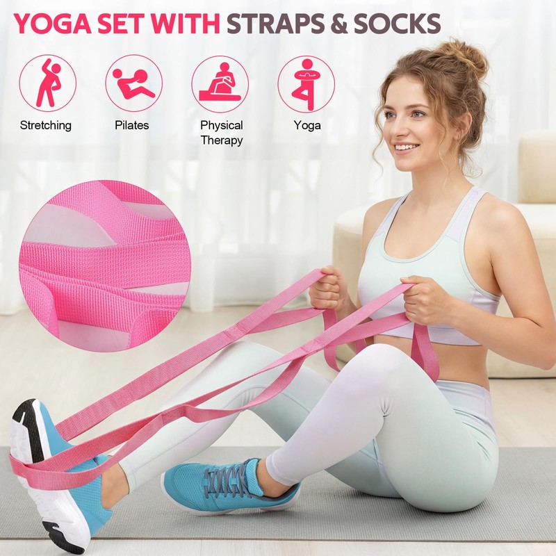WALITO 15 PCS Pilates Kit, Adjustable Pedal Resistance Band with