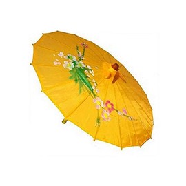 JapanBargain 2197, Asian Parasol Chinese Japanese Nylon Umbrella Parasol for Photography Cosplay Costumes Wedding Party Home Decoration Adult Size, 32 inch, Light Orange