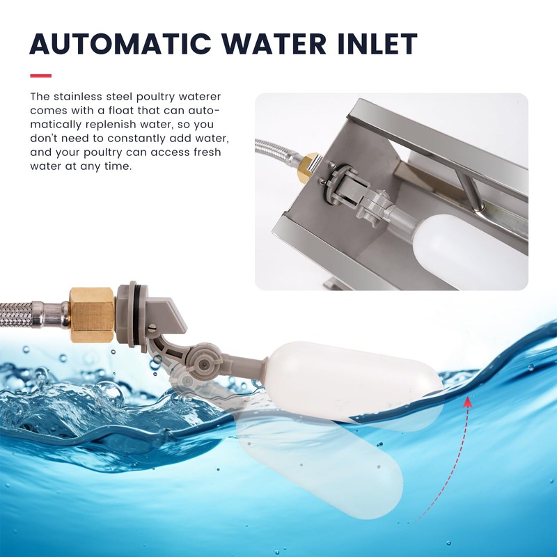 Automatic Chicken Waterer Stainless Steel Chicken Water Feeder Pigeon Water