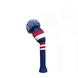 Scott Adward Golf Head Cover 1 PCS Knit Golf Club Cover for Hybrid/UT with Rotating Number（Blue Red White)