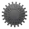 Stonebriar Large Round 32" Wooden Sunburst Wall Mirror with Attached