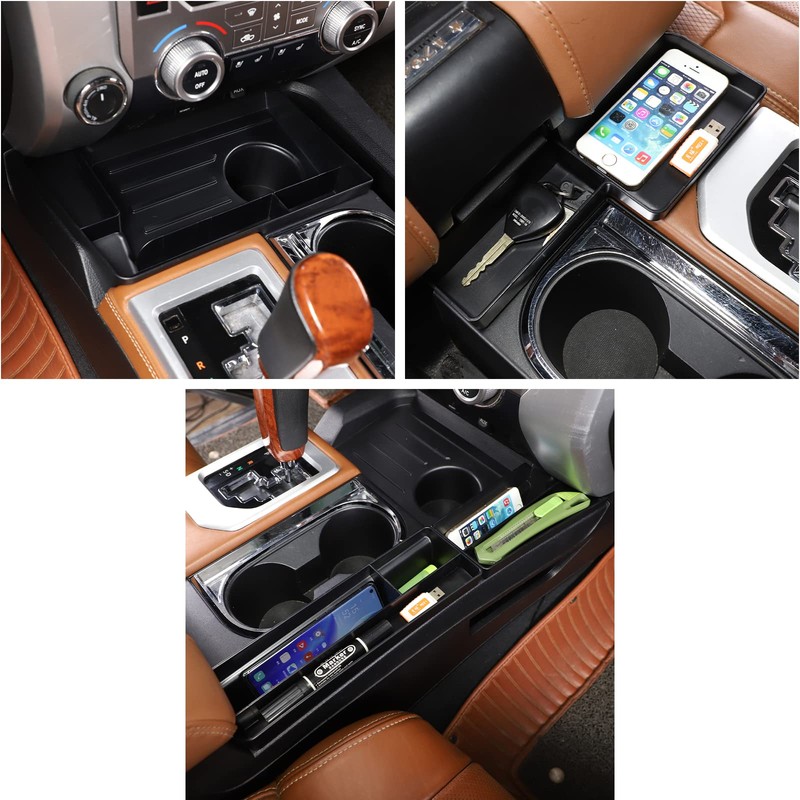 LLKUANG Car Central Water Cup Side Organizer Storage Box Container
