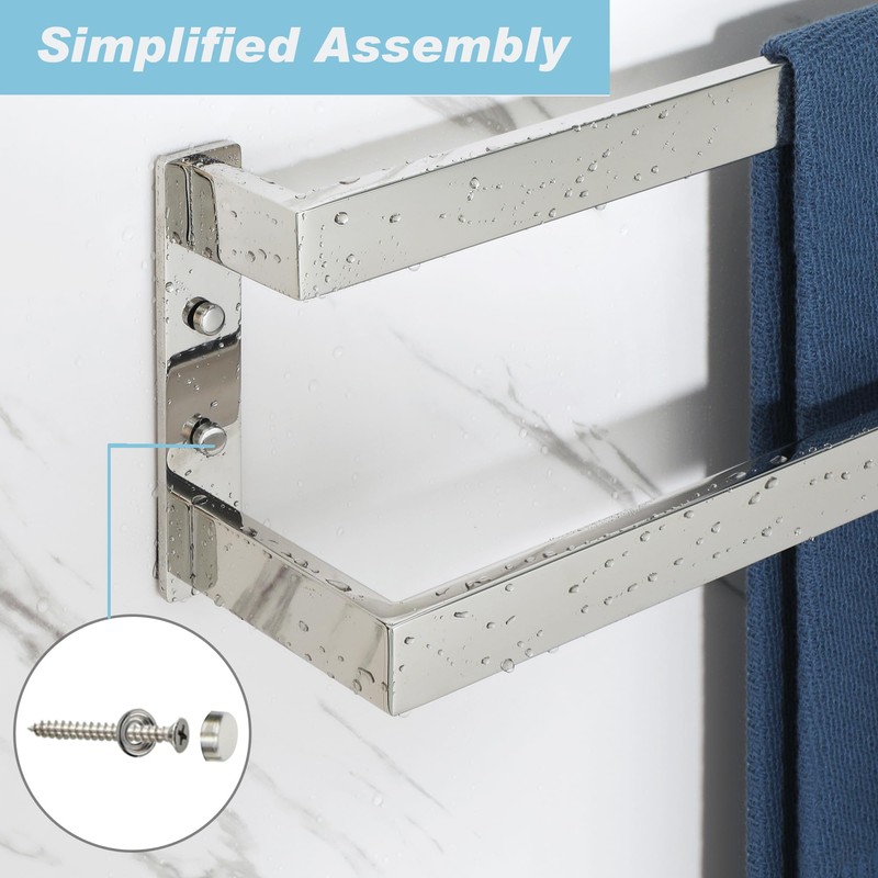 Alise Double Towel Bar, 32" Towel Racks for Bathroom Wall