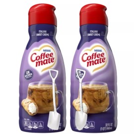 Coffee-mate CoffeeMate Italian Sweet Creme Liquid Coffee Creamer 32 oz 2 pk w/ Shovel Spoons