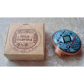 Traditional Peru Fair Trade Ocarina Flute, Turquoise