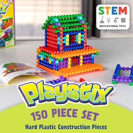 Playstix Construction Toy Building Blocks Set 150 Piece STEM Kit