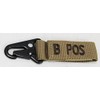 "B Positive" Blood Type Molle System Ready Key Chain (Tan)