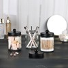 3 Pack Apothecary Jar Canisters Bathroom Vanity Organizer - Qtip