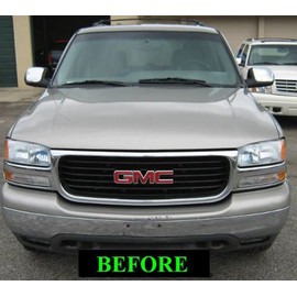 fits 1999-2002 GMC Sierra Chrome Grille Grill KIT 2000 2001 99 00 01 02 1500 2500 3500 SLE SLT Z71 HD 4X4 EXT Denali