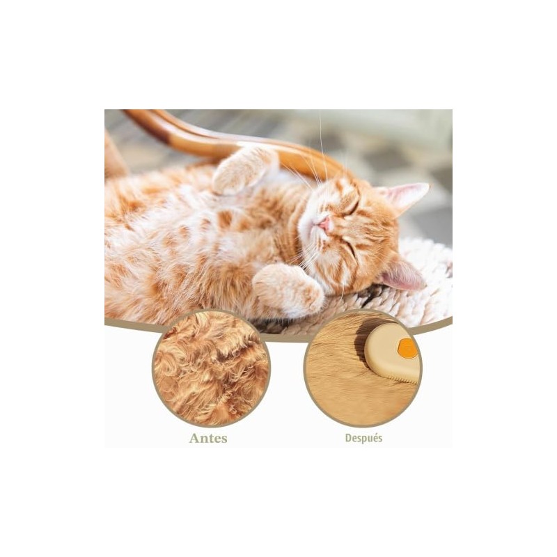 Cepillo para Perros y Gatos,Cepillo De Vapor 3 En 1,Para
