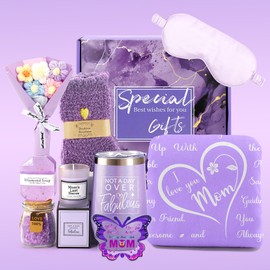 Christmas Birthday Gifts 9Pcs Set for Mom, Premium Natural Skincare Set - Moisturizing & Nourishing Body Care Kit, Ideal Gifts for Mom (Mom-3)