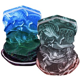 MCTi UV Neck Gaiter Mask, UPF 50 Bandana Balaclava Face Mask Breathable Cooling Sun Summer for Fishing Running 2 Packed …