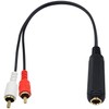 Poyiccot 6.35mm RCA to Audio Cable, 6.35mm Female to 2RCA