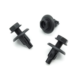 VVO Fasteners- Black Plastic Engine Undertray Clips for Honda CR-X Del Sol, (Pack of 10)