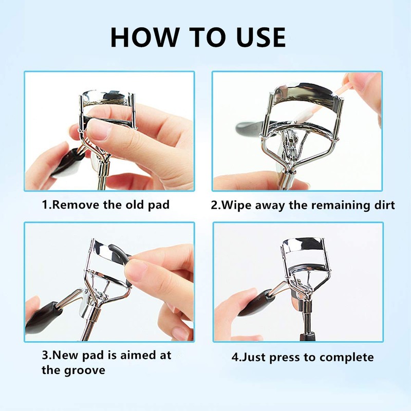 24 Pcs Curler Refill EyeLash Curler Refill Pads Silicone Rubber