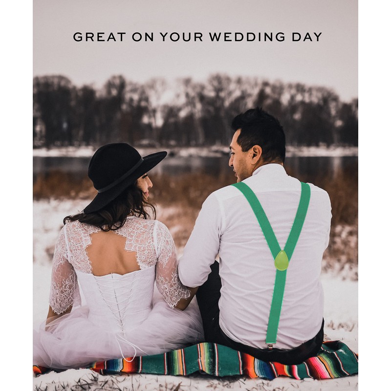 Man of Men Green Suspenders for Men