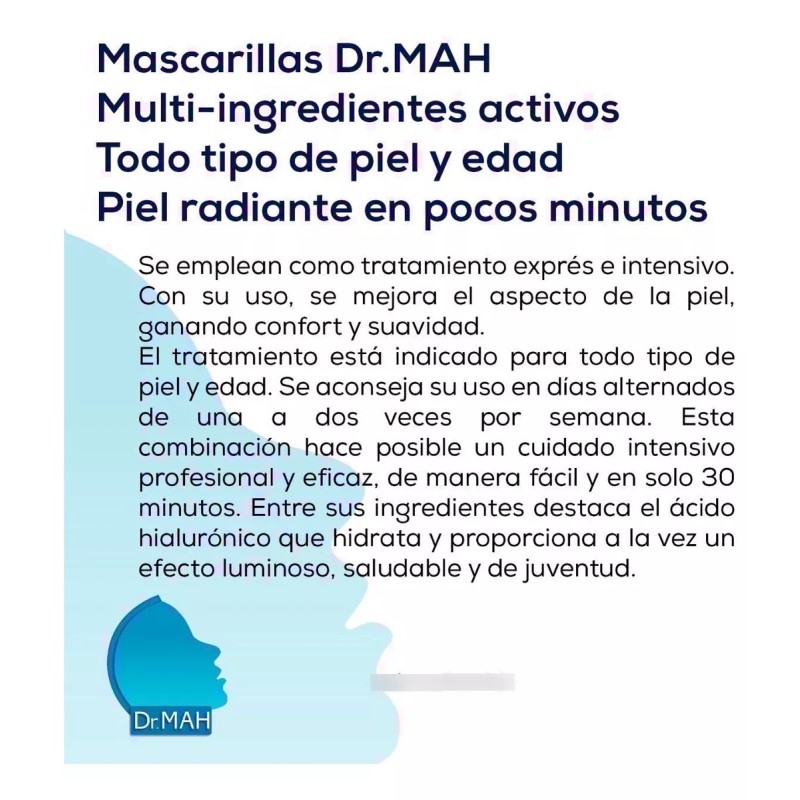 Dr. Mah Mascarilla Facial Dr. Mah Caviar Acido Hialuronico 30ml