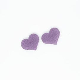 Kamipita Faux Fur Hearts 2 Pieces Fur, Hair Clip, Hair Clip, Hair Clip, Hair Accessory, Fashionable, Non-Retaining, No Trace, Cute (2 cm, Purple)