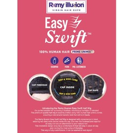 Janet Collection Human Hair Prime Unimix Wig Remy Illusion - JOVI (1B)