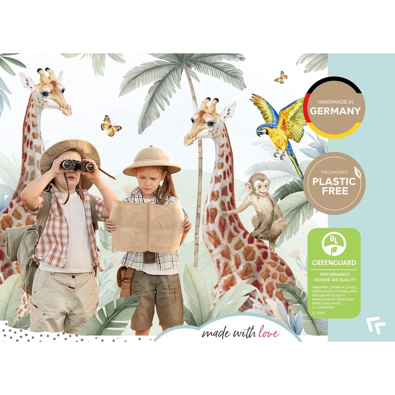 Little Deco DL552-1 Wall Sticker Forest Animals Children's Room Wall