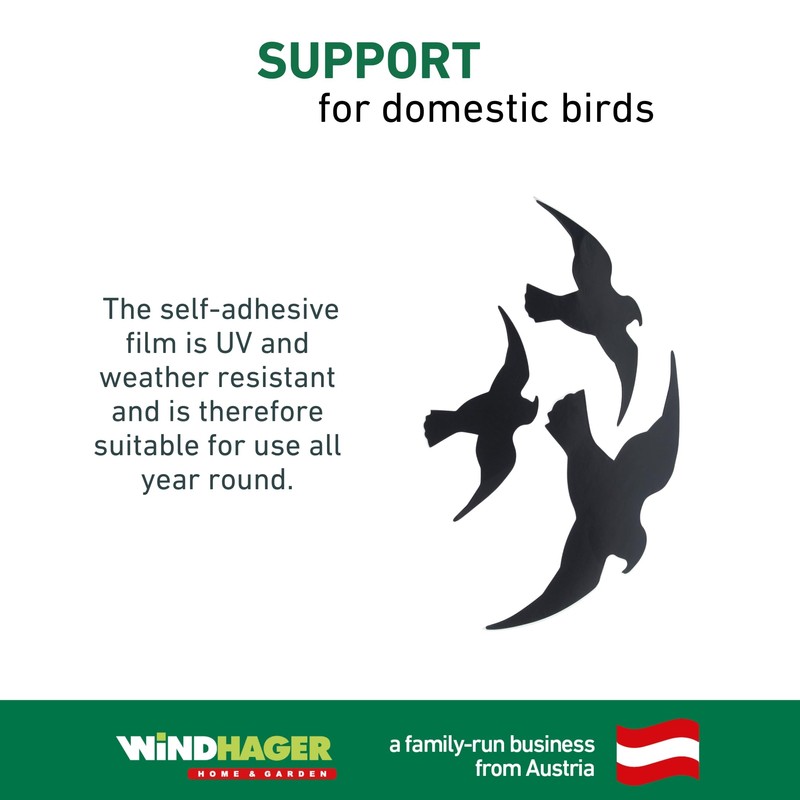 Windhager Bird Silhouette Stickers Pack Of 3