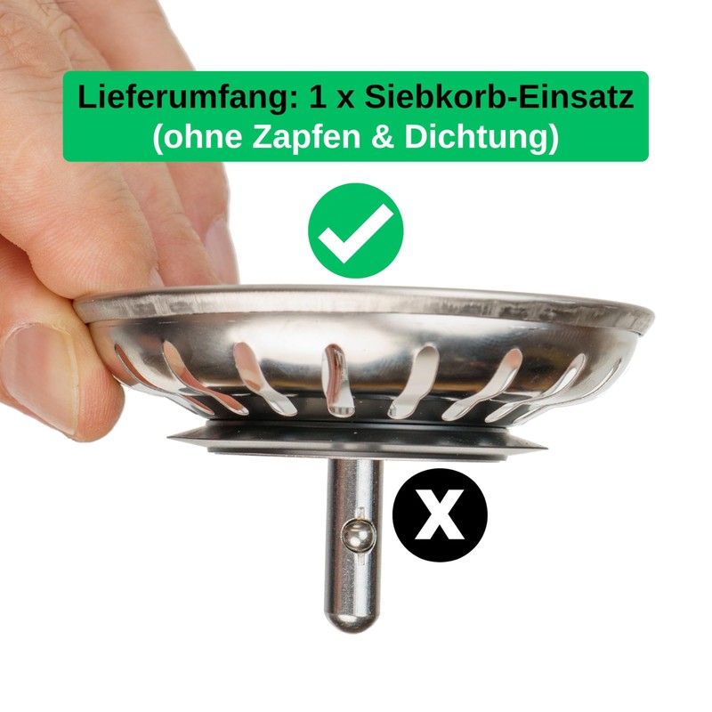 Sink Replacement Strainer Basket, 1 Piece, Diameter 79 mm Strainer
