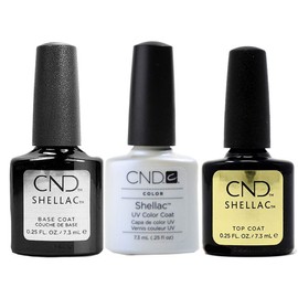 CND Original Shellac Negligee Plus Base Coat Plus Top Coat 7.3 ml 1er Set 1 x 22 ml