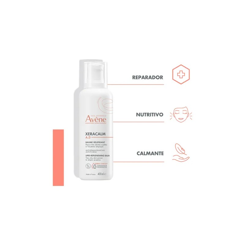 Avne Xeracalm A.D Blsamo Relipidizante 400ml Piel Atpica y Sensible