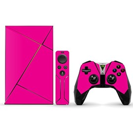 MightySkins Skin Compatible with NVIDIA Shield TV (2017) wrap Cover Sticker Skins Solid Hot Pink