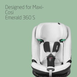 Maxi-Cosi Organic Cotton Car Seat Cover for Emerald 360 S, Baby Car Seat Cover, Soft, Breathable and Moisture-Absorbing Material, Machine Washable, Natural White