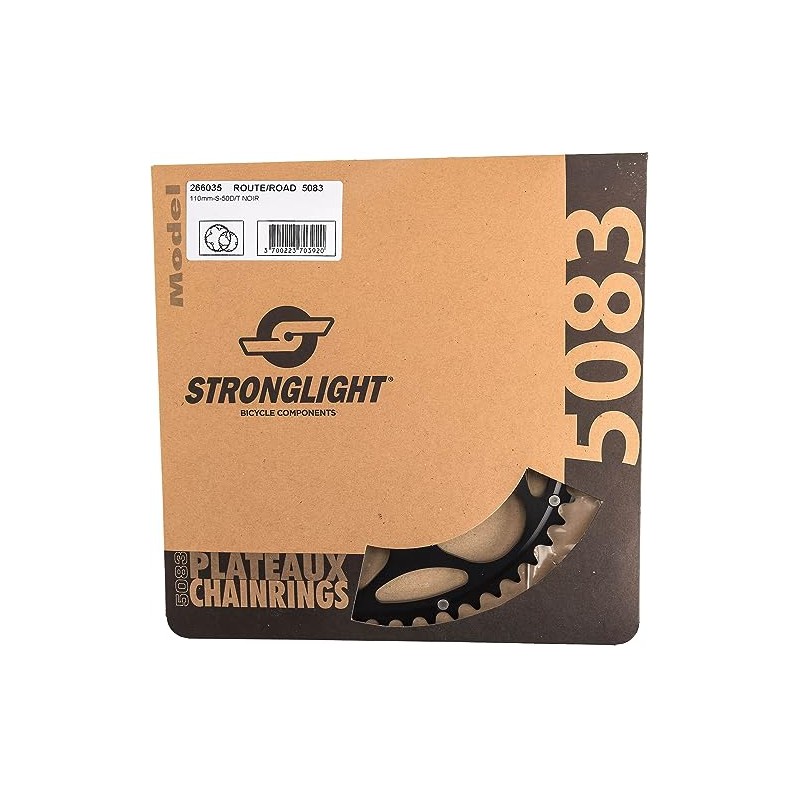 Stronglight 5083 110PCD 5-Arm Road Black 48-50T C/rings, 50T