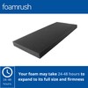 FoamRush 2" x 20" x 56" Charcoal High Density Upholstery