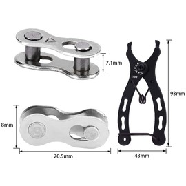 Kigauru 5 Pairs Bicycle Chain Links Steel 6/7/8 Speed Chain Bike Chain Connector Lightweight Missing Link Accessories + Bicycle Chain Pliers Steel Repair Tools Open Close Chain Tools Install and Remove Bicycle Chain Cutting Tools