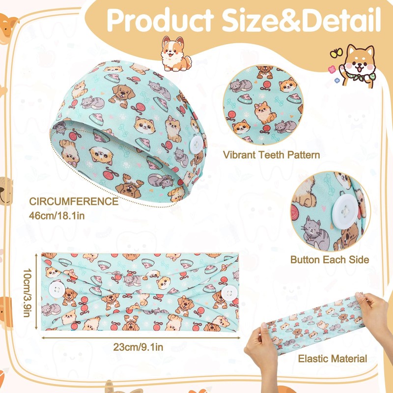 JATEBI 10 Pcs Nurse Headbands for Women, Non Slip Pet