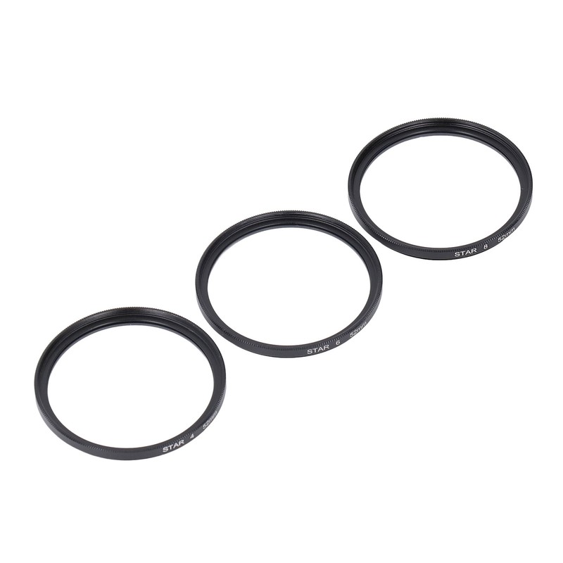 Star Filter Lens Set 52mm Adjustable Starburst Effect Filter 4